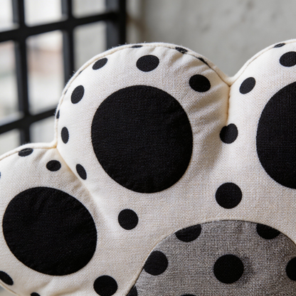 Adorable Paw Print Pillow | Soft Cotton | Cute Home Decor | Perfect Gift for Pet Lovers | Fun Polka Dot Design