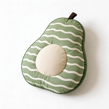Adorable Avocado Pillow | Soft Cotton | Fun Home Decor | Perfect Gift for Food Lovers | Playful Green Design