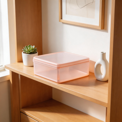 Practical Storage Solution | Durable Plastic Material | Versatile Home Organization | Ideal Gift for Neat Enthusiasts | Sleek and Transparent Design