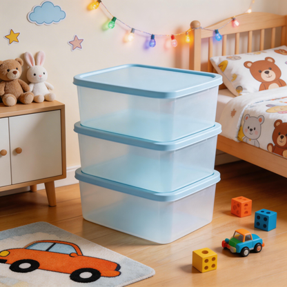 Functional & Stylish | Plastic Material | Compact Home Storage | Ideal Gift for Organizing Enthusiasts | Soft Blue Design