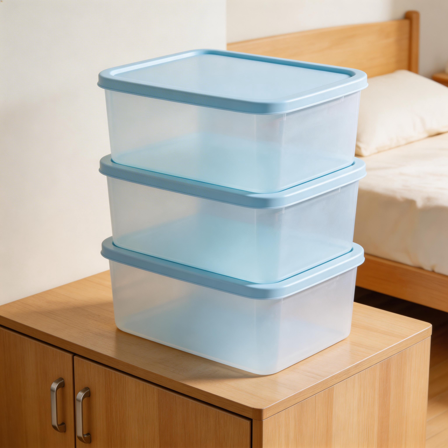 Functional & Durable | Sturdy Plastic | Home or Office Organization | Ideal Gift for Neat Freaks | Sleek Blue Design