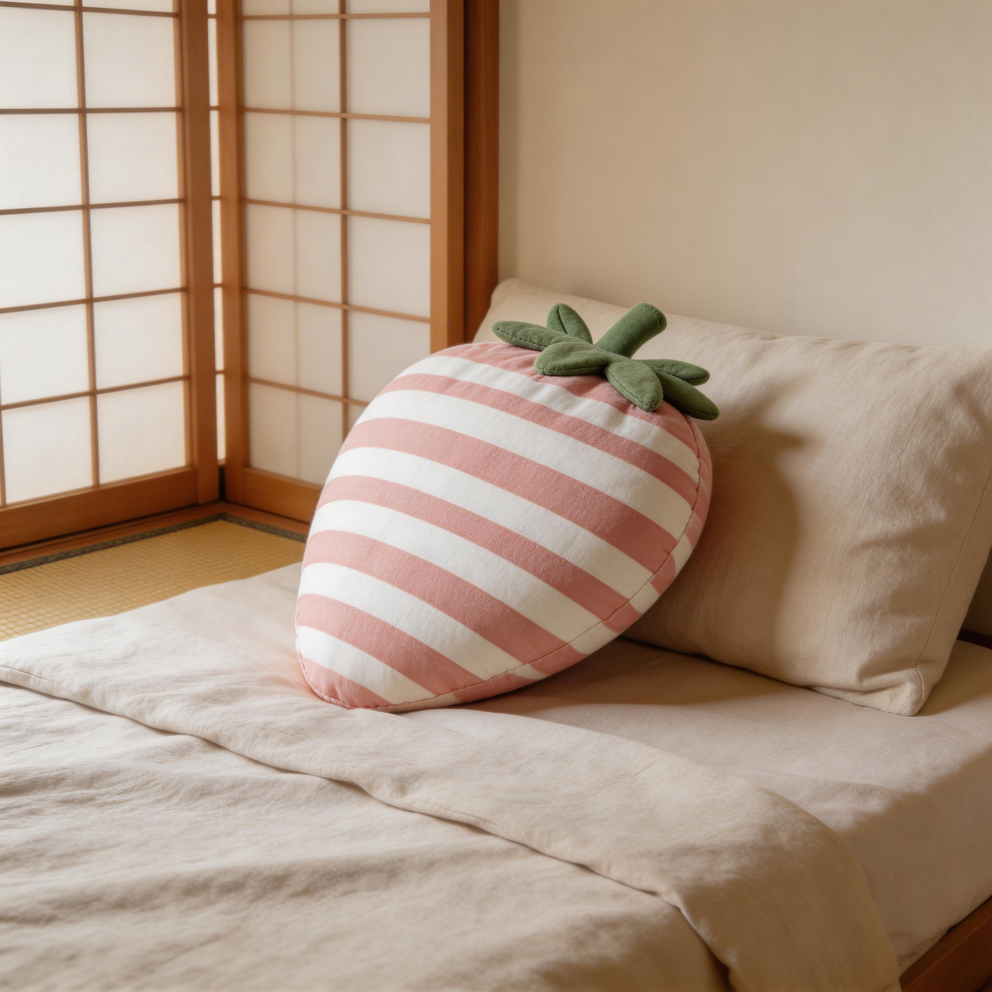 Playful & Whimsical | Soft Plush Fabric | Fun Kids' Room Decor | Perfect Gift for Little Dreamers | Strawberry Shape Design