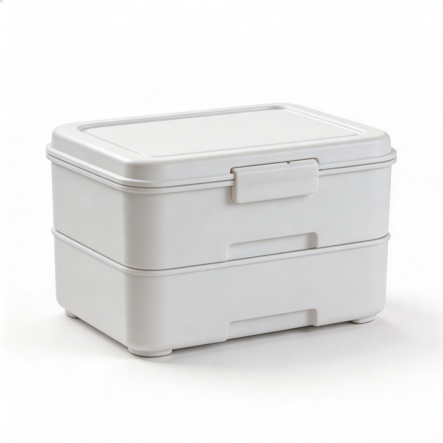Functional & Space-Saving | Durable Plastic | Minimalist White Storage Box | Ideal for Home Organization | Stackable and Practical Design
